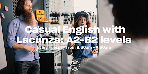 Imagem principal do evento Casual English with Lacunza: A2-B2 levels