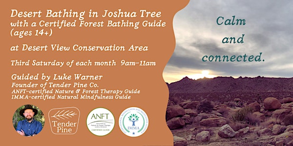Desert Bathing in Joshua Tree w/ a Certified Forest Bathing Guide (14yr&up)