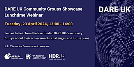 DARE UK Community Groups Showcase Lunchtime Webinar