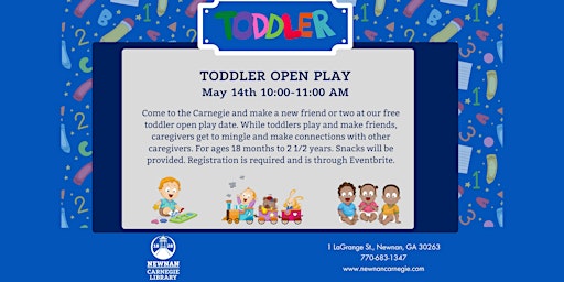 Imagem principal do evento Toddler Open Play