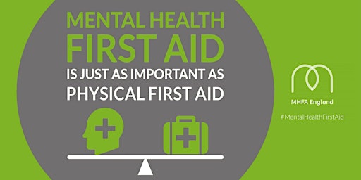 Primaire afbeelding van Mental Health First Aid (MHFA) 2 full day training course (Apr Cohort 3)