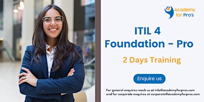 Image principale de ITIL 4 Foundation - Pro  2 Days Training in Boston, MA