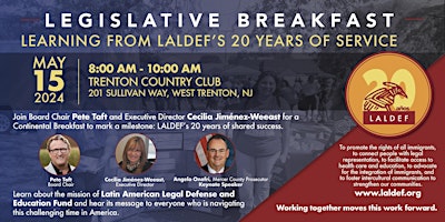 Imagem principal do evento Learning from LALDEF's 20 Years of Service - Legislative Breakfast