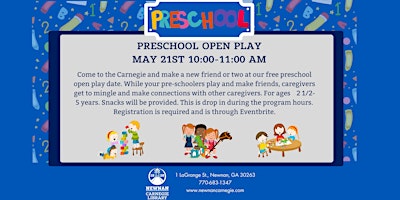 Image principale de Preschool Open Play