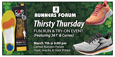 Thirsty Thursday Fun Run - 361 & Currex Try-On Event primary image