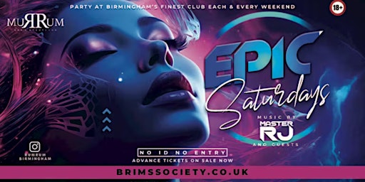 EPIC SATURDAYS AT @RUMRUMBIRMINGHAM primary image