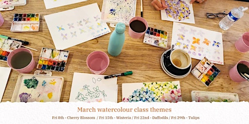 Imagem principal do evento Flower Fridays - Drop in watercolour class
