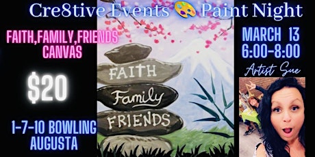 Imagen principal de $20 Paint Night faith & family  1-7-10