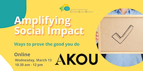 Image principale de Amplifying your Social Impact with AKOU - Online Workshop