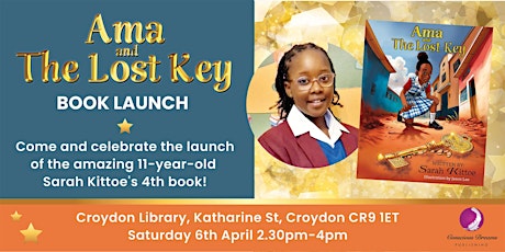 Ama and the Lost Key Book Launch: 11 year old Sarah Kittoe's Awesome Book!