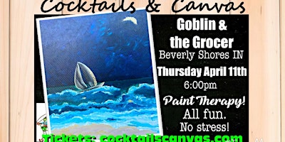 "Starry Sailing" Cocktails and Canvas Painting Art Event primary image