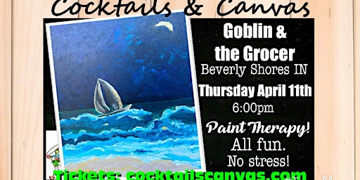 "Starry Sailing" Cocktails and Canvas Painting Art Event primary image