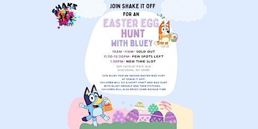 Primaire afbeelding van Shake it Off Easter Egg Hunt with Bluey - 1:30pm