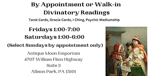 Imagen principal de Walk-In Tarot Card Readings Fridays 1-7, Saturdays 1-6