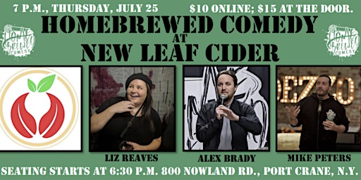 Imagem principal do evento Homebrewed Comedy at New Leaf Cider Co.