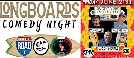 Imagem principal do evento LONGBOARDS COMEDY Fun Friday with Friends 6/21/24