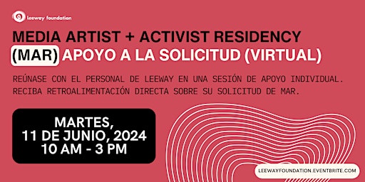 Imagen principal de 6/11 Media Artist + Activist Residency – apoyo a la solicitud (virtual)