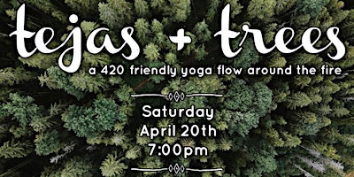 Primaire afbeelding van Tejas + Trees: a 420 friendly yoga flow around the fire