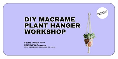 Imagem principal de DIY Macrame Plant Hanger Workshop @ Ramsess Art Garden