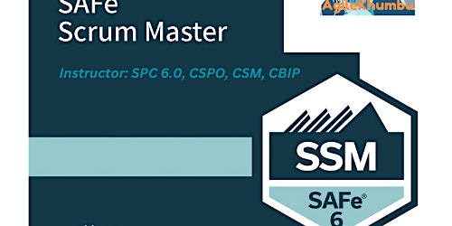 SAFe Scrum Master 6.0 certification 2-days "live" online training (SSM) primary image