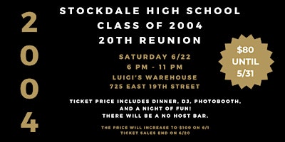 Stockdale High School Class of 2004 Reunion primary image