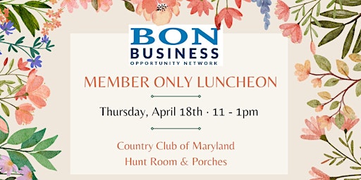 Primaire afbeelding van BON Members Speed Networking Luncheon