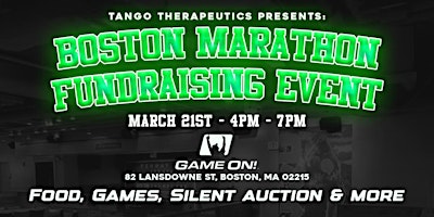 Immagine principale di Tango Therapeutics Boston Marathon Fundraising Event 