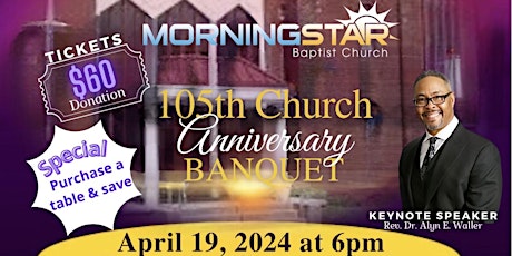 Morning Star Baptist Church Clairton -105th Church Anniversary Banquet