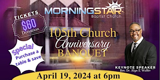 Morning Star Baptist Church Clairton -105th Church Anniversary Banquet primary image