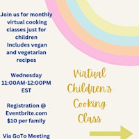 Virtual Monthly Children's Cooking Class primary image