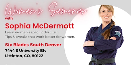 Sophia McDermott - Women Only Seminar