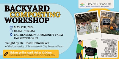 Backyard Composting Workshop with Dr. Chad Hellwinckel primary image