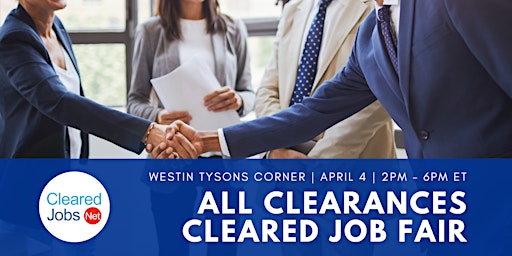 Primaire afbeelding van All Clearances Cleared Job Fair