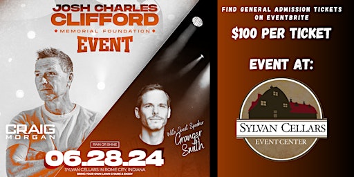 Image principale de Josh Clifford Memorial Foundation Event ft Craig Morgan & Granger Smith