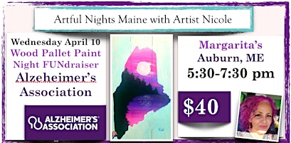 Imagem principal do evento Wood Pallet Paint Night FUNdraiser for Alzheimer's at Margarita's, Auburn