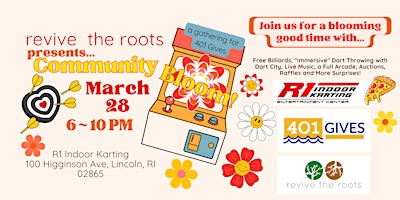 Imagen principal de Family Tickets! Community Bloom @ R1 Indoor Karting ft. Dart City