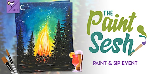 Paint & Sip Painting Event in Maineville, OH – “Campfire” at Cartridge Brew  primärbild