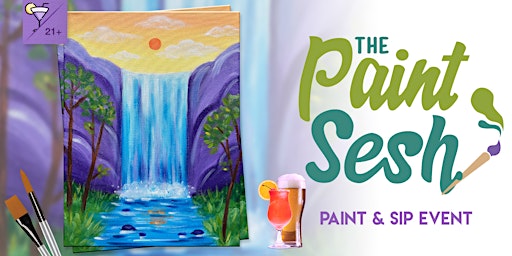 Hauptbild für Paint & Sip Painting Event in Cincinnati, OH – “Chasing Waterfalls” at QCR