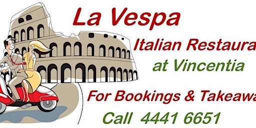 Imagen principal de Mother's Day  Lunch at La Vespa Italian Restaurant