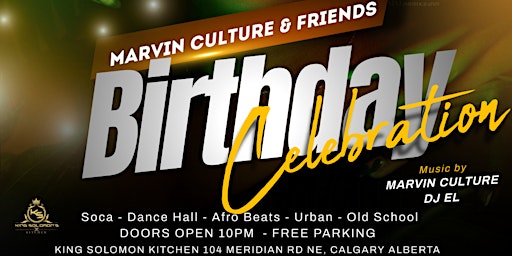Imagen principal de Marvin Culture & Friends Birthday Celebration