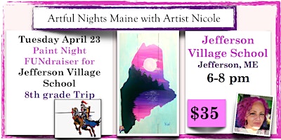 Imagen principal de Paint Night FUNdraiser for Jefferson Village School 8th Grade Trip