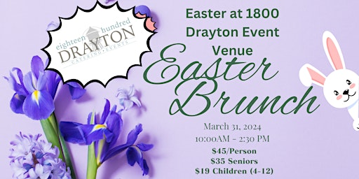 Imagen principal de 1800 Drayton Events Easter Brunch