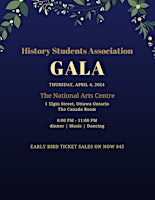 Primaire afbeelding van UOttawa History Students Association Gala