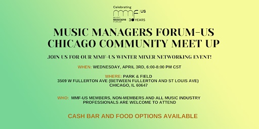 MMF-US Chicago Chapter Spring Mixer primary image