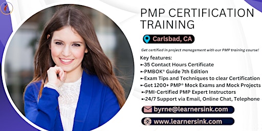 Primaire afbeelding van 4 Day PMP Classroom Training Course in Carlsbad, CA