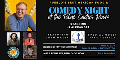 Imagen principal de Comedy Night at the Blue Cactus Room April 2024