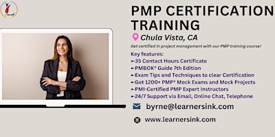 Primaire afbeelding van 4 Day PMP Classroom Training Course in Chula Vista, CA