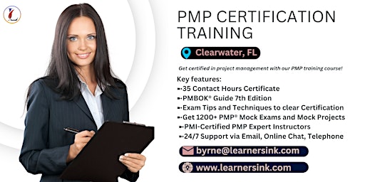 Hauptbild für 4 Day PMP Classroom Training Course in Clearwater, FL