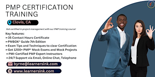 Hauptbild für 4 Day PMP Classroom Training Course in Clovis, CA