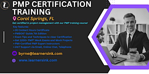 Primaire afbeelding van 4 Day PMP Classroom Training Course in Coral Springs, FL
